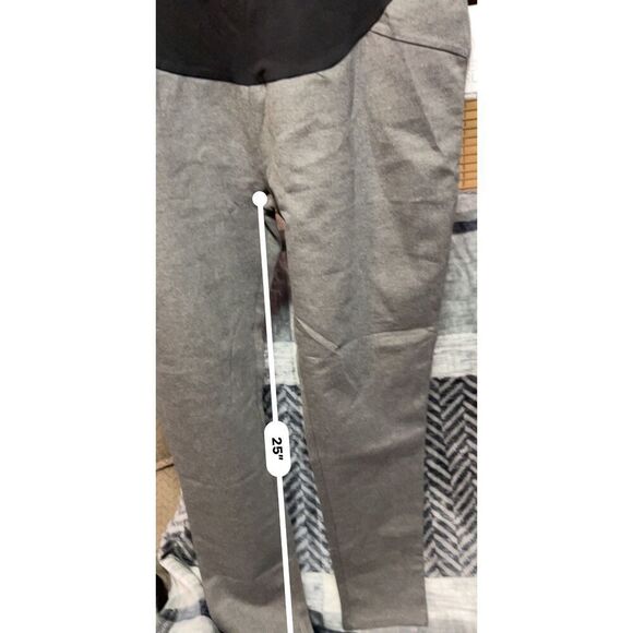 NWT Time & Tru Maternity Leggings, Size Large, Gray & Black - Picture 7 of 8